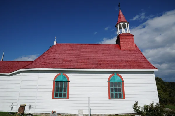 Quebec, la capilla histórica de Tadoussac — Foto de Stock