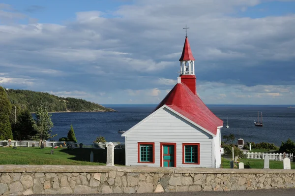 Quebec, historiska kapellet i tadoussac — Stockfoto