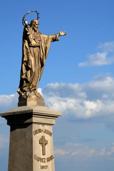 Quebec, estatua de bronce de Jesús en San Juan — Foto de Stock