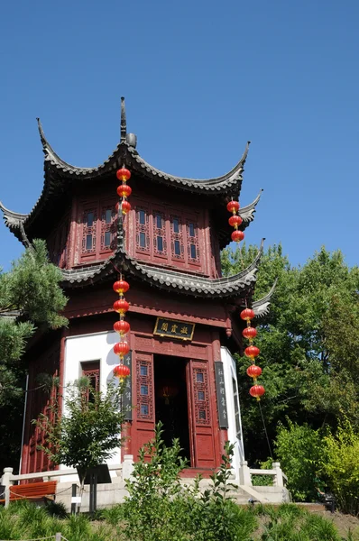 Kinesisk trädgård i montreal botaniska trädgård — Stockfoto