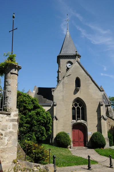 Frankrike, kyrkan av Fremainville i Val d Oise — Stockfoto