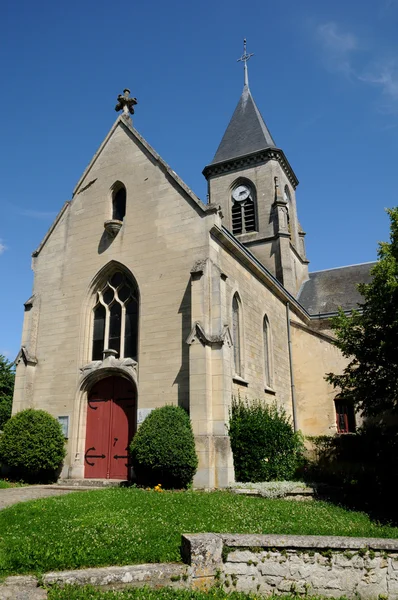 Frankrike, kyrkan av Fremainville i Val d Oise — Stockfoto