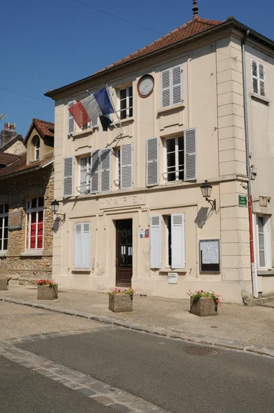 Francia, el ayuntamiento de Evecquemont — Foto de Stock