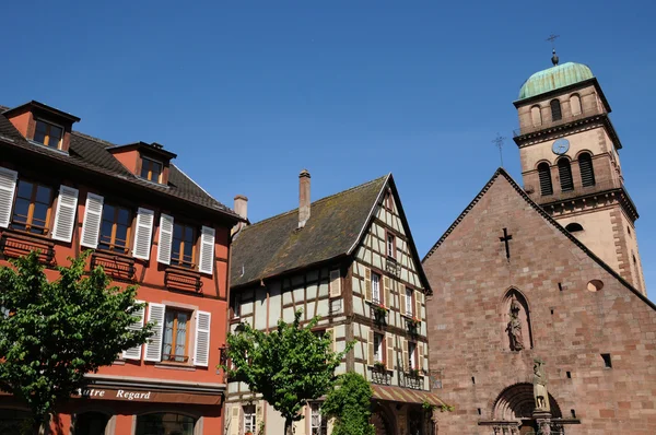 Alsace-ban Kaysersberg úti templom — Stock Fotó