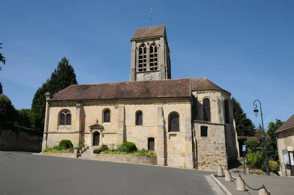 Ile de France, a antiga igreja de Jouy le Comte — Fotografia de Stock