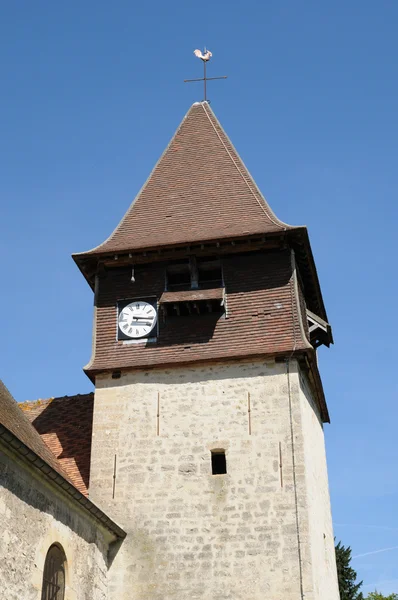 Francie, starý kostel labbeville — Stock fotografie