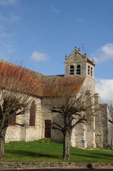 Francia, la vecchia chiesa di Wy dit Joli Village — Foto Stock