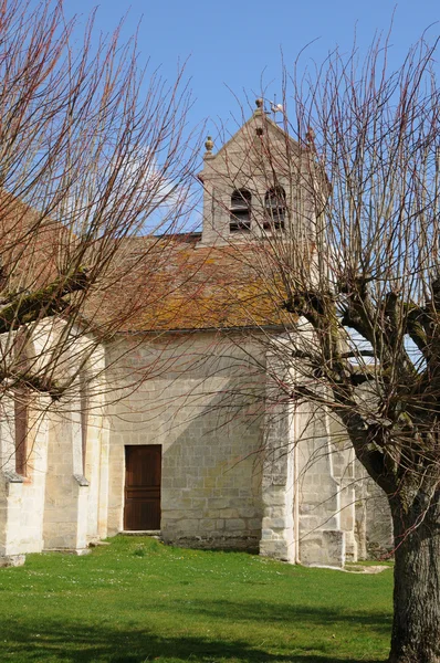 France, the old church of Wy dit Joli Village — Stock Photo, Image