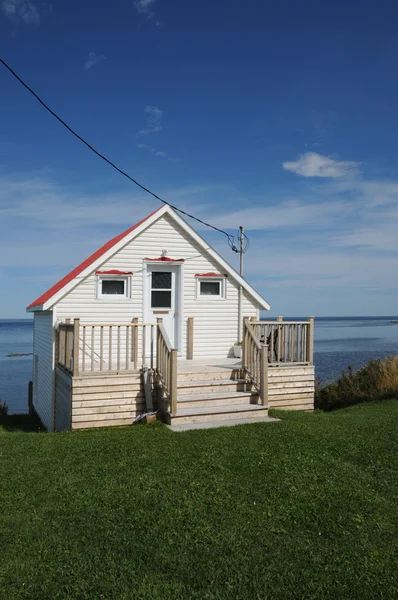 Quebec, malé vesnici obci en šanson petite vallee — Stock fotografie