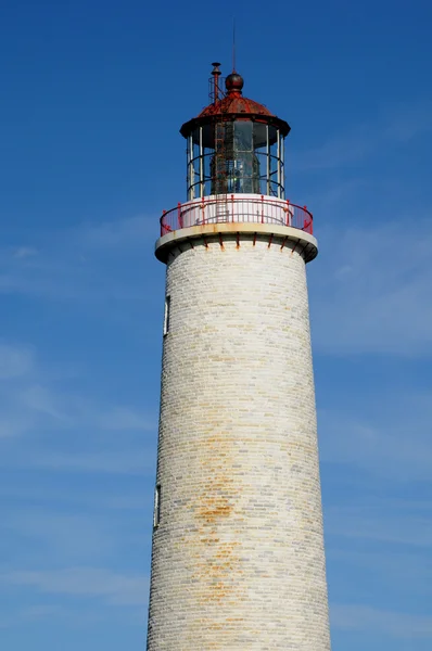 Quebec, the lighthouse of Cap les Rosiers in Gaspesie — Stock Photo, Image