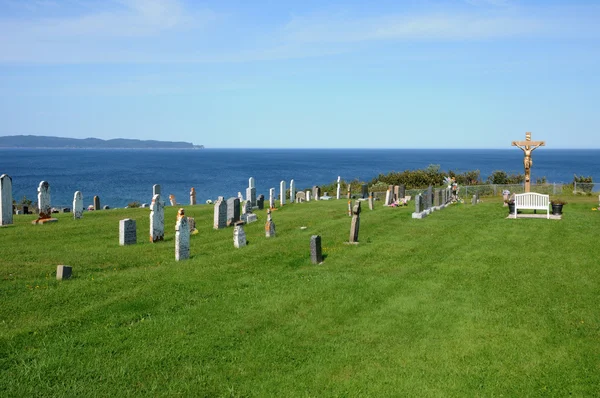 Quebec, the cemetery of Saint Georges de Malbaie — Stock Photo, Image