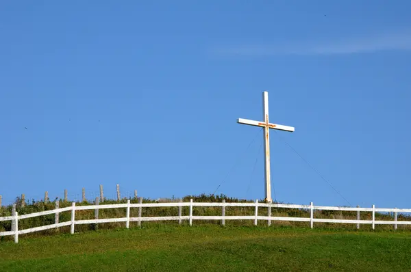 カナダ、ケベック州、ペルセで白い十字 — ストック写真