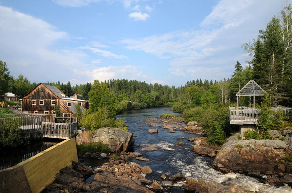 Quebec, le moulin des pionniers la dore — Stok fotoğraf