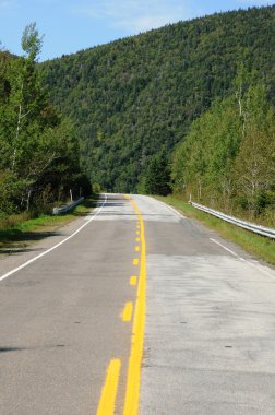 Quebec, road in the Parc National du Forillon in Gaspesie clipart