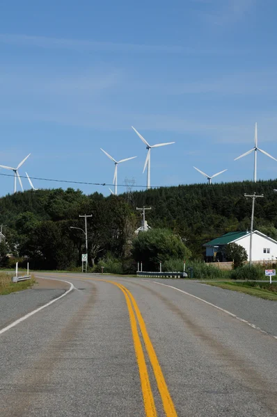 Quebec, wind generator in Cap Chat in Gaspesie — Stock Photo, Image