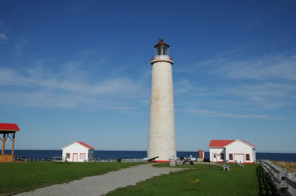 Quebec, el faro de Cap les Rosiers en Gaspesie — Foto de Stock