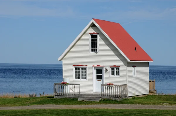 Quebec, malé vesnici obci en šanson petite vallee — Stock fotografie