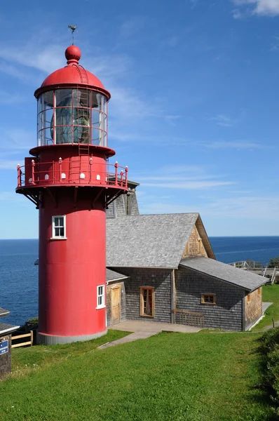 Quebec, the lighthouse of Pointe a la Renommee in Gaspesie — Stock Photo, Image