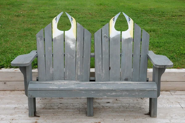 Quebec, gaviota pintada sobre un sillón — Foto de Stock