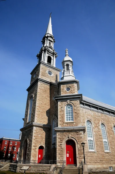 Quebec, the historical church of Cap Saint Ignace — Stock Photo, Image