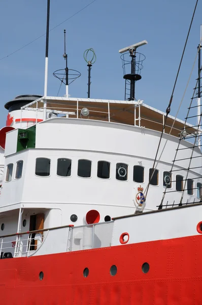 Quebec, barca nello storico museo navale di L Islet sur mer — Foto Stock