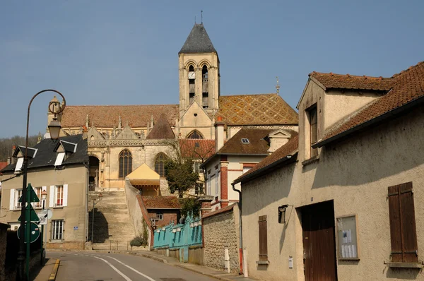 A Notre Dame templom Vetheuil — Stock Fotó