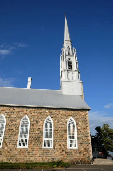 Quebec, historický kostel saint denis v bas saint laure — Stock fotografie
