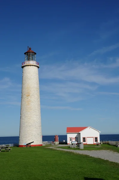 Quebec, el faro de Cap les Rosiers en Gaspesie — Foto de Stock