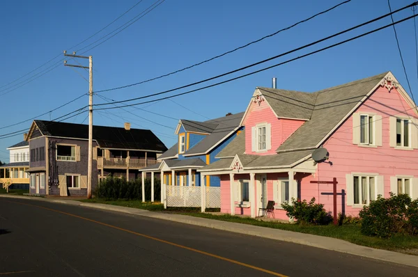 Blue and pink houses — Stock Photo, Image