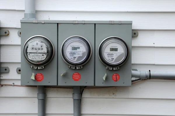 Québec, compteur d'électricité dans la ville de Levis à Chaudière Appal — Photo