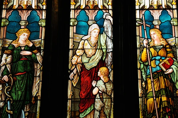 Quebec, vitral de Chalmers Wesley igreja unida — Fotografia de Stock