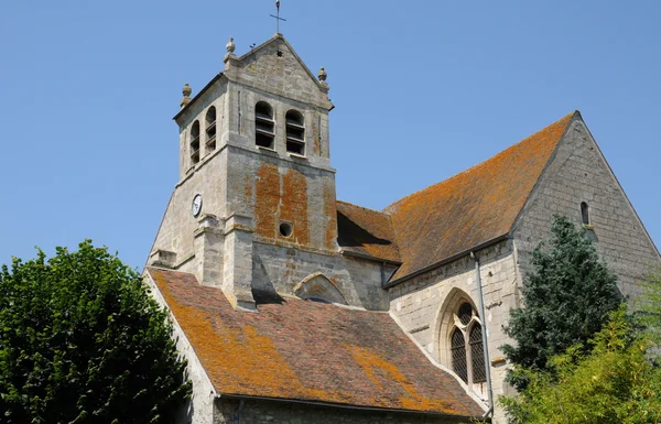 Francia, la iglesia de Saint Romain de Wy dit Joli Village — Foto de Stock