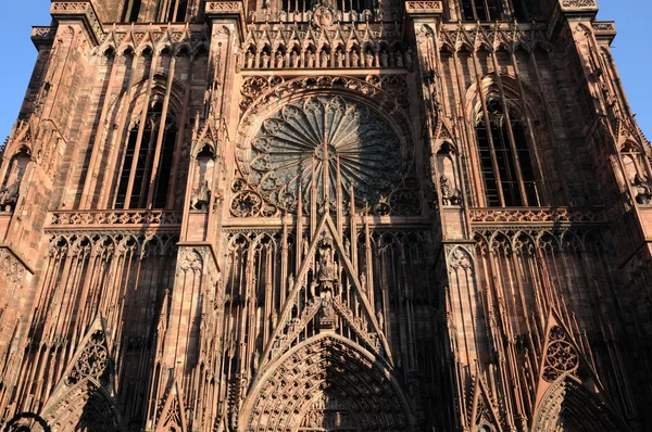 Alsace bir Strazburg Katedrali'ne — Stok fotoğraf