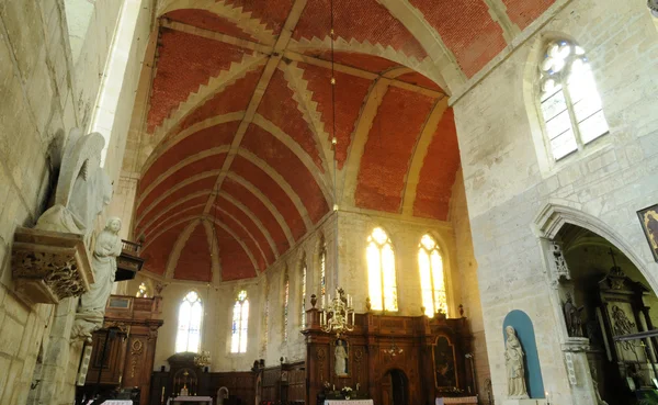 Normandie, die Stiftskirche von ecouis in l eure — Stockfoto