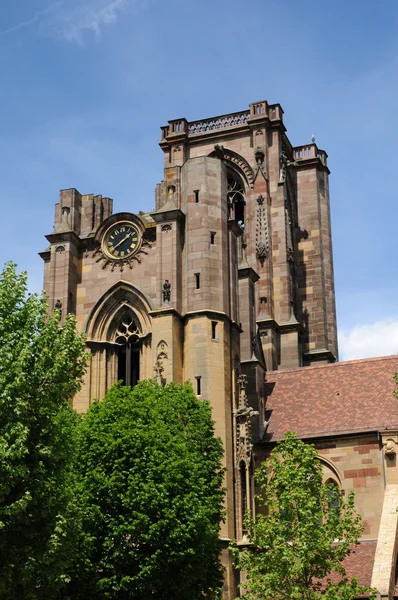Igreja Notre Dame de l Assomption de Rouffach na Alsácia — Fotografia de Stock