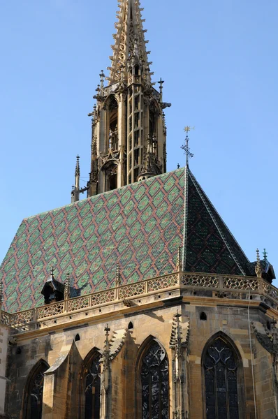 Collegiate church saint thiebaut av thann i haut-rhin — Stockfoto