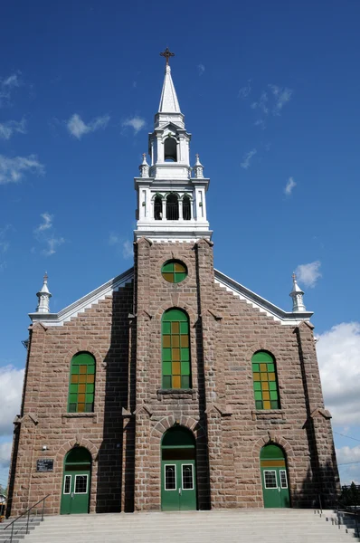 Quebec, the historical church of Saint Ambroise — Stock Photo, Image