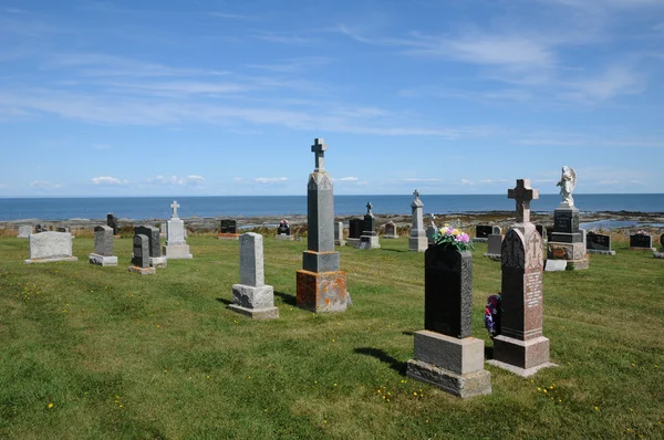 Quebec, the picturesque cemetery of Sainte Luce — Stock Photo, Image