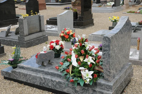 The cemetery of Oberhausbergen in Alsace — Stock Photo, Image