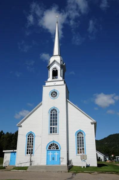 Quebec, historický kostel baie sainte catherine — Stock fotografie