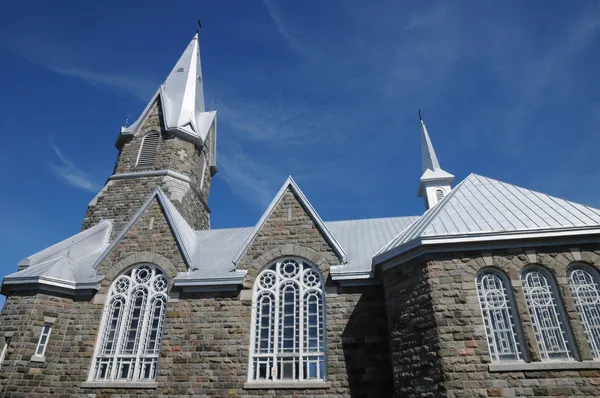 Quebec, den historiska kyrkan av baie des sables — Stockfoto