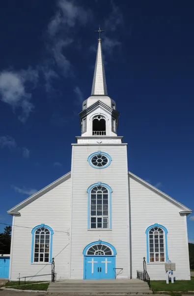 Quebec, la iglesia histórica de Baie Sainte Catherine — Foto de Stock
