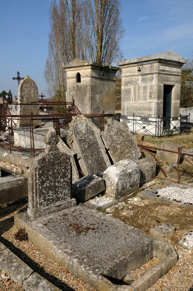 Francie, hřbitov orgerus v les yvelines — Stock fotografie
