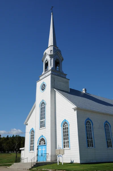 Quebec, historyczne kościół baie sainte catherine — Zdjęcie stockowe