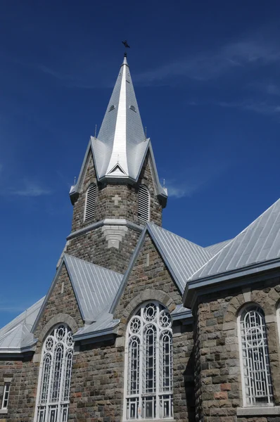 Quebec, the historical church of Baie des sables — Stock Photo, Image