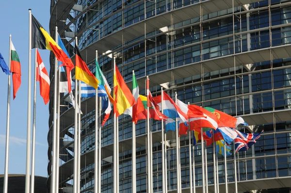Elzas, het Europees Parlement van Straatsburg — Stockfoto