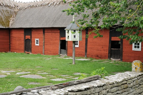 Svédország, hagyományos mezőgazdasági falu Múzeum Himmelsberga — Stock Fotó