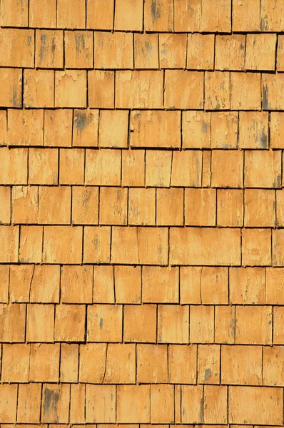 Quebec, wooden tiles on a wall of an house — Zdjęcie stockowe