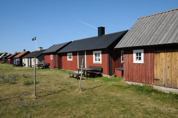 Sverige, fiskare gamla byn av gnivard — Stockfoto