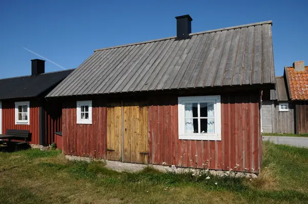 Szwecja, rybaków wsi stary gnivard — Zdjęcie stockowe